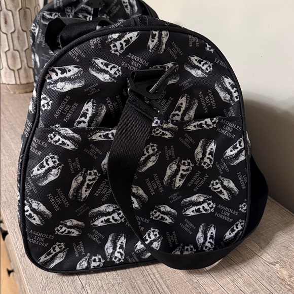 ASSHOLES LIVE FOREVER EMOTIONAL BAGGAGE DUFFLE BAG - Picture 2 of 4